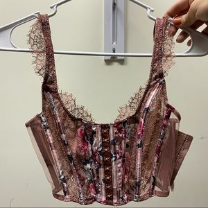 Sexy floral bustier, barely worn, like new